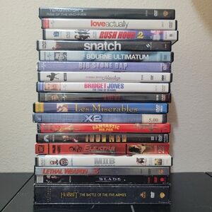 18-Pack Assorted DVDs Bundle - New & Sealed to Good
